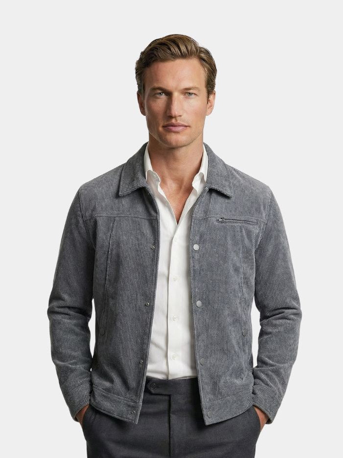 Minimalist Corduroy Sherpa Jacket - Verocci Essentials