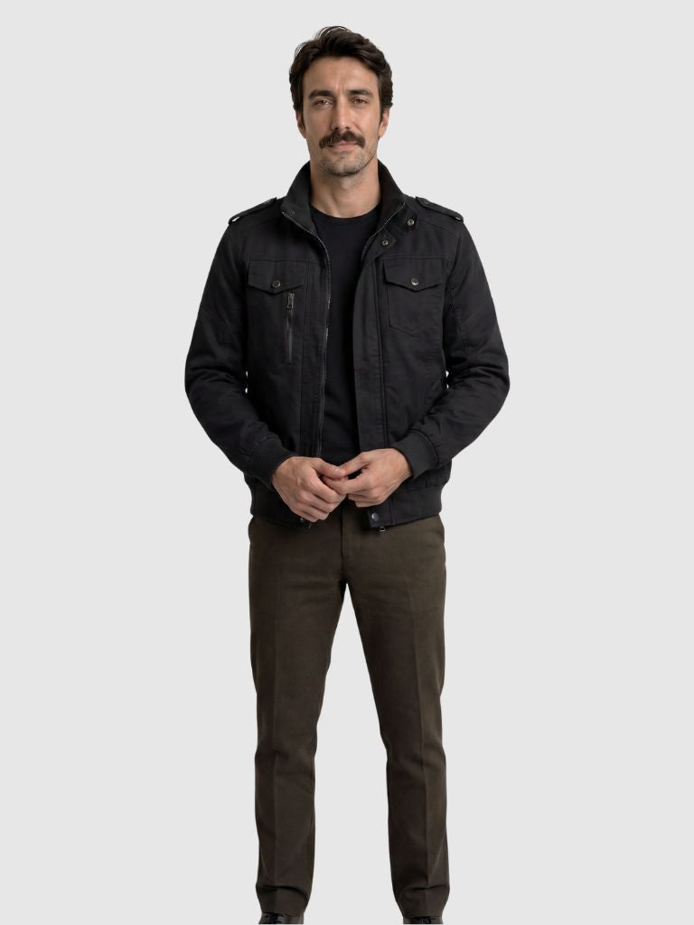 Command Ribbed Collar Jacket - Verocci Essentials