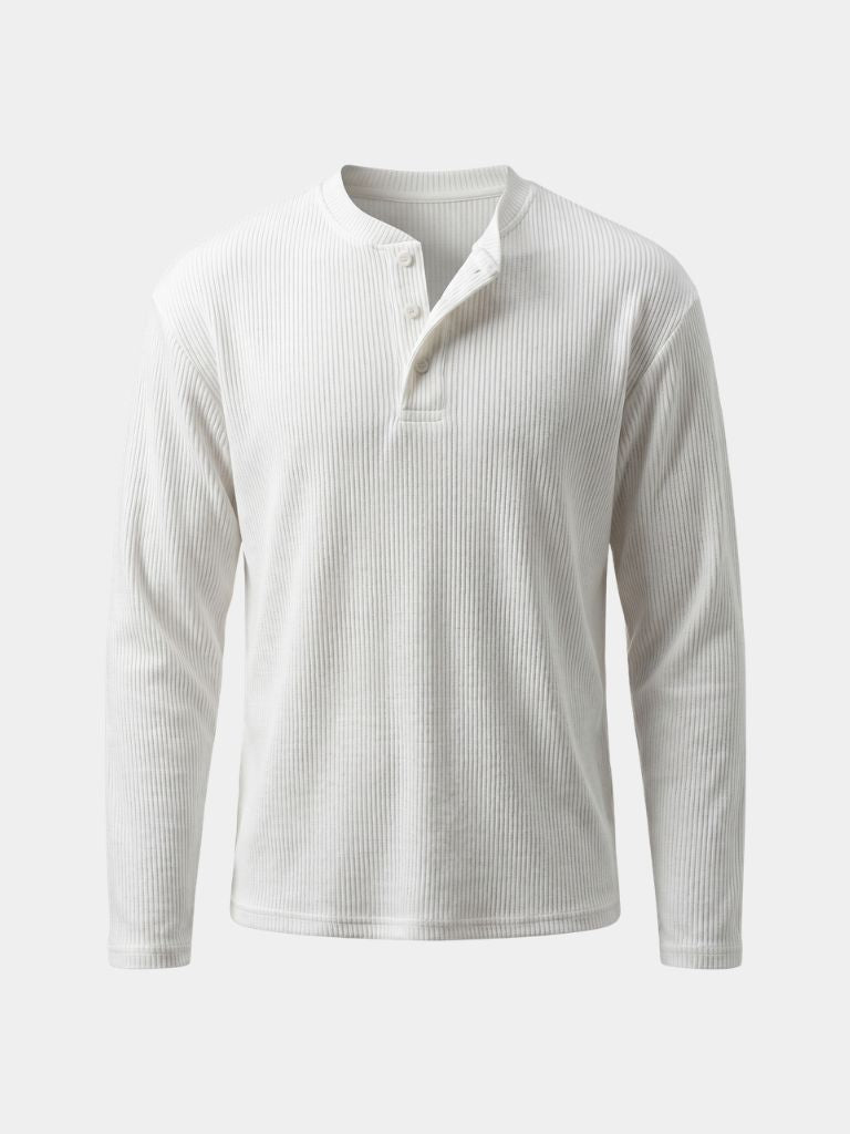 Latitude Ribbed Henley - Verocci Essentials
