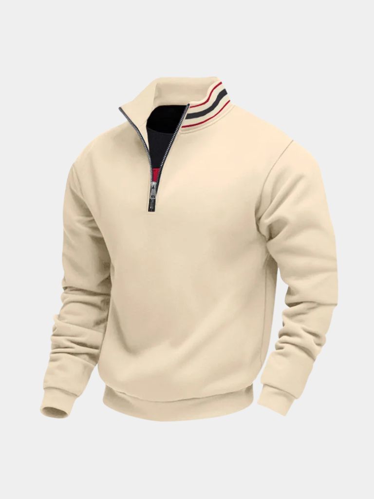 Regent Striped High Collar Pullover - Verocci Essentials