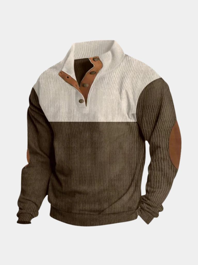High Collar Corduroy Retro Pullover - Verocci Essentials