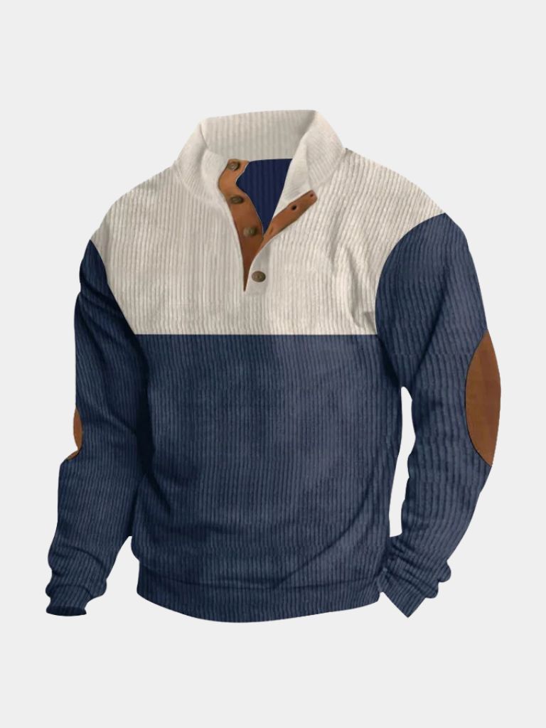 High Collar Corduroy Retro Pullover - Verocci Essentials