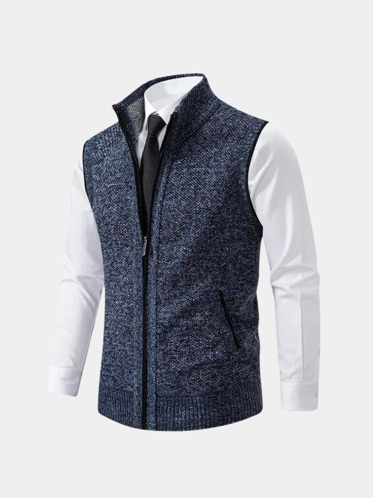 Elegant Full-Zip Sweater Vest - Verocci Essentials