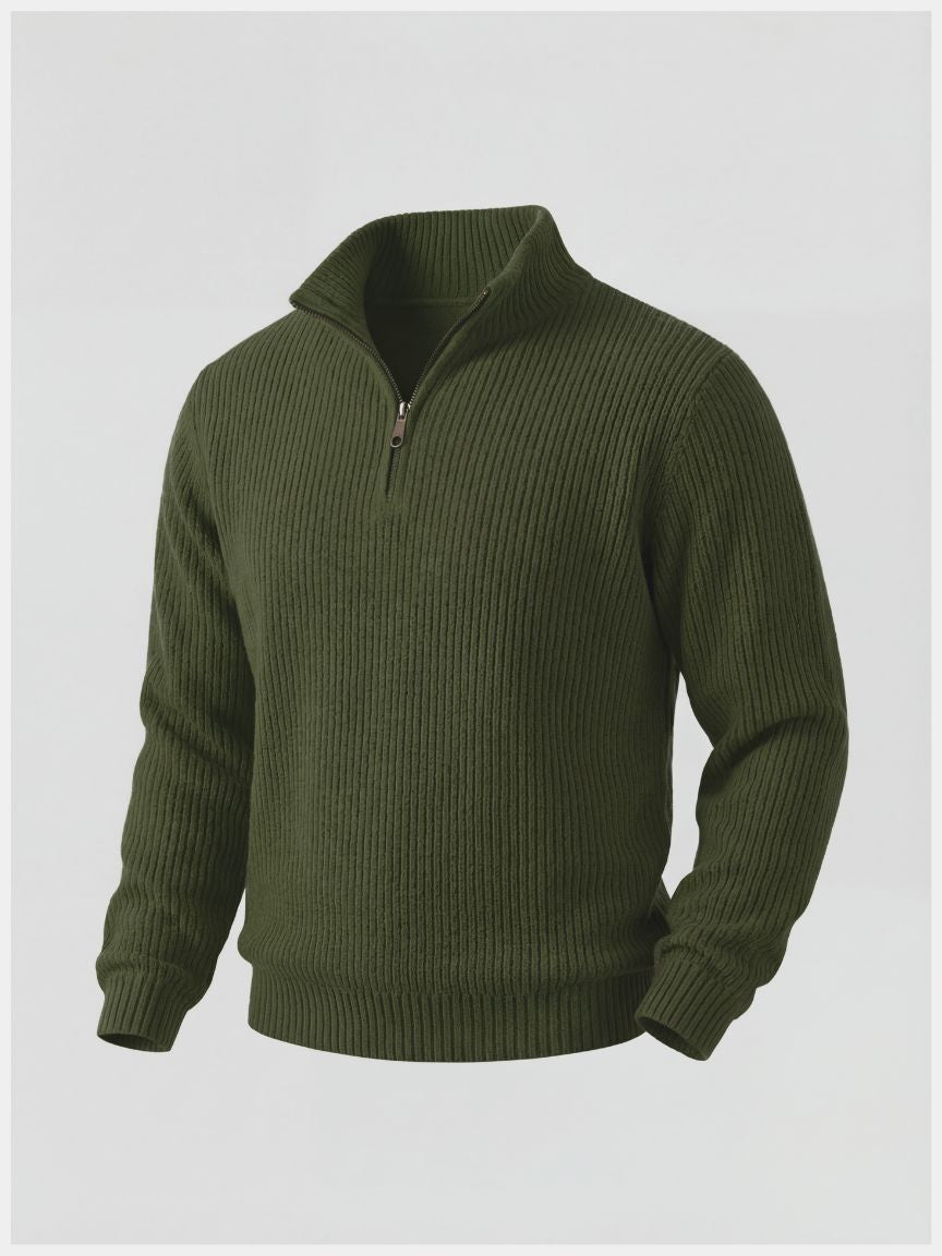 Classic Highland Quarter-Zip Sweater - Verocci Essentials