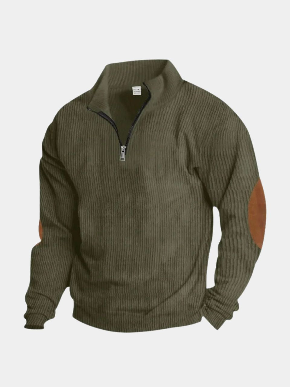 High Collar Quarter Zip Corduroy Pullover - Verocci Essentials