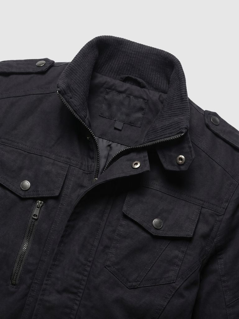 Command Ribbed Collar Jacket - Verocci Essentials