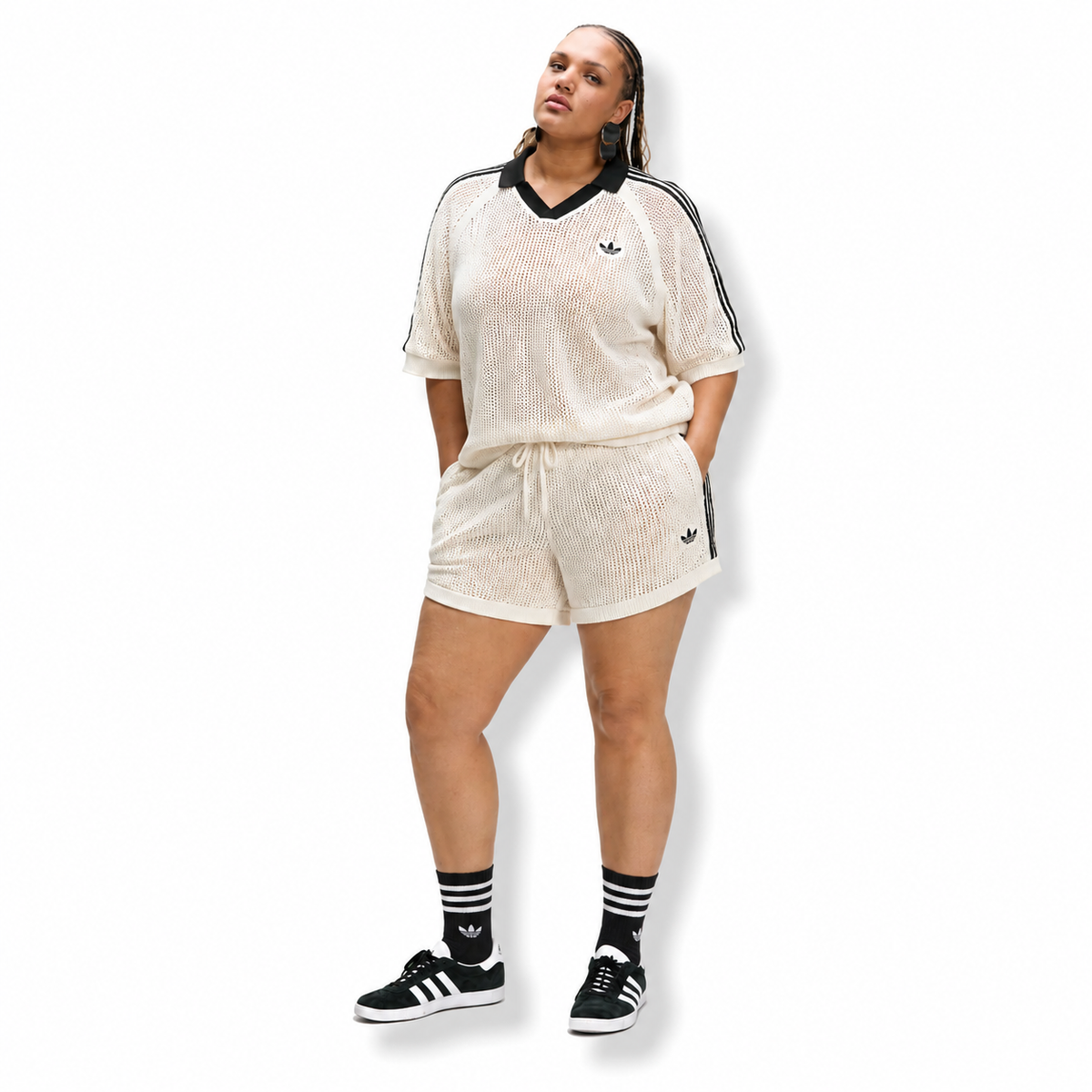 Knitted Crochet Set (Shorts + Polo Shirt)