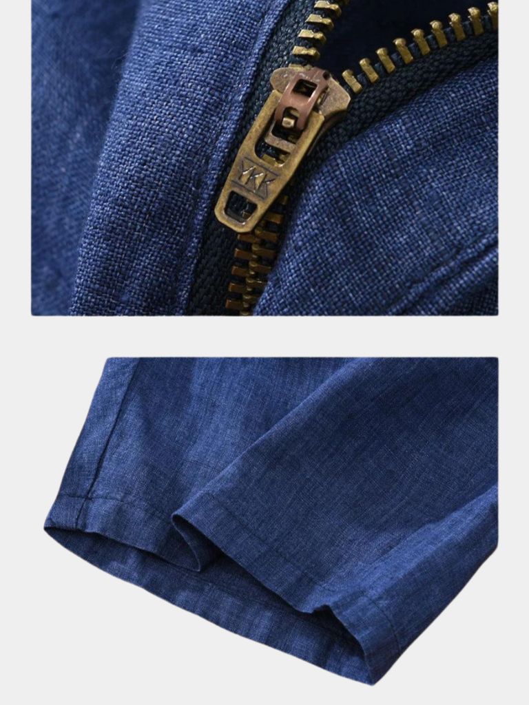 Bleu Horizon Linen Shorts - Verocci Essentials