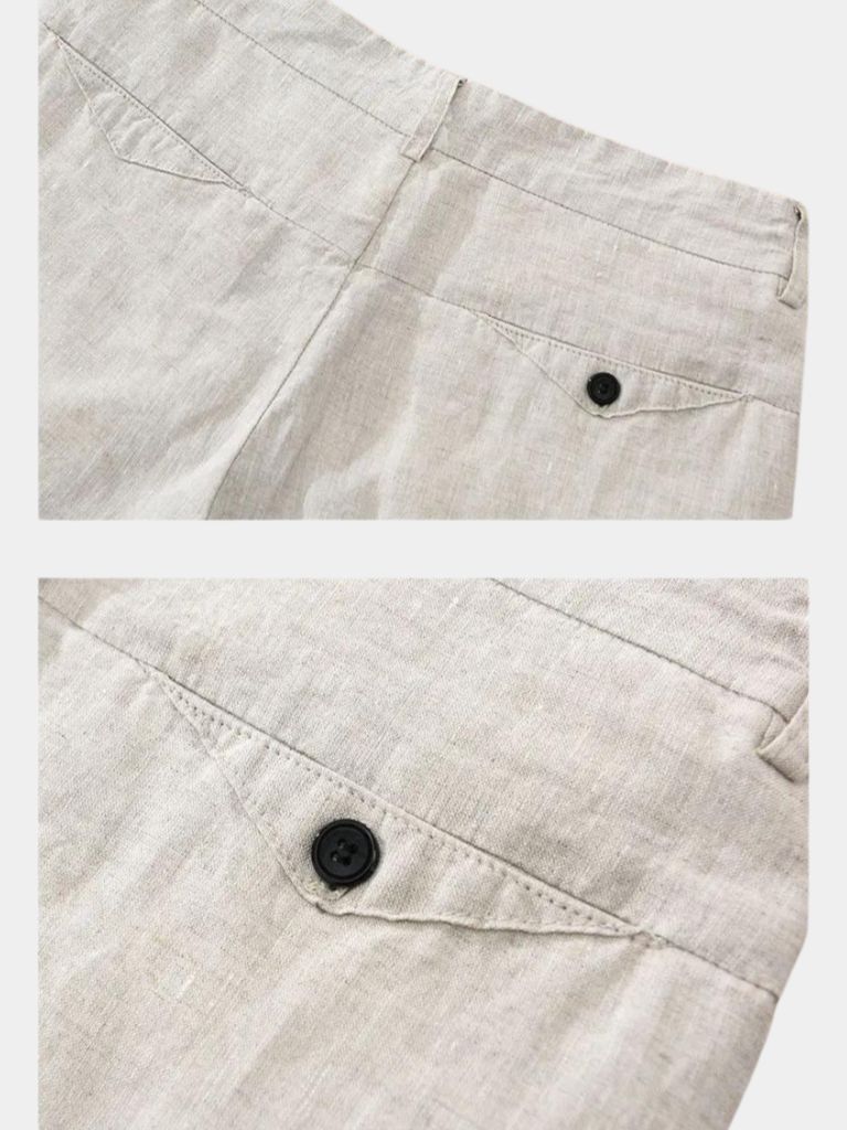 Bleu Horizon Linen Shorts - Verocci Essentials