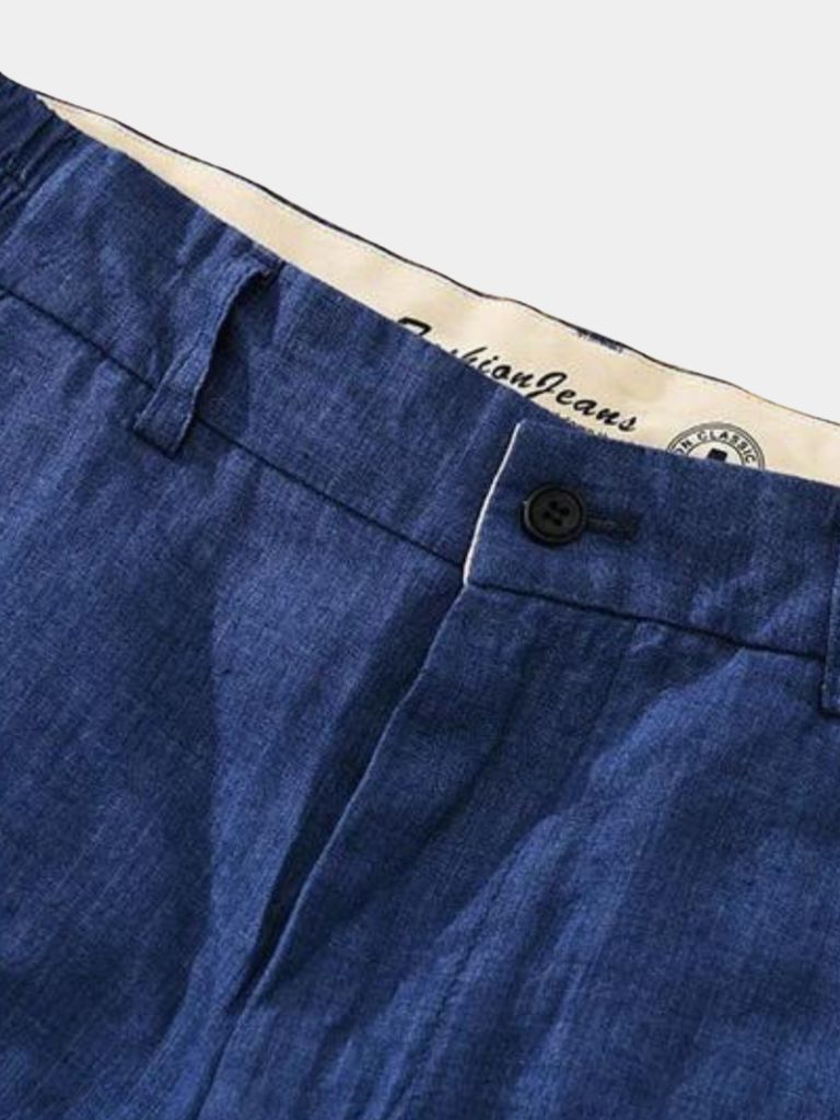 Bleu Horizon Linen Shorts - Verocci Essentials