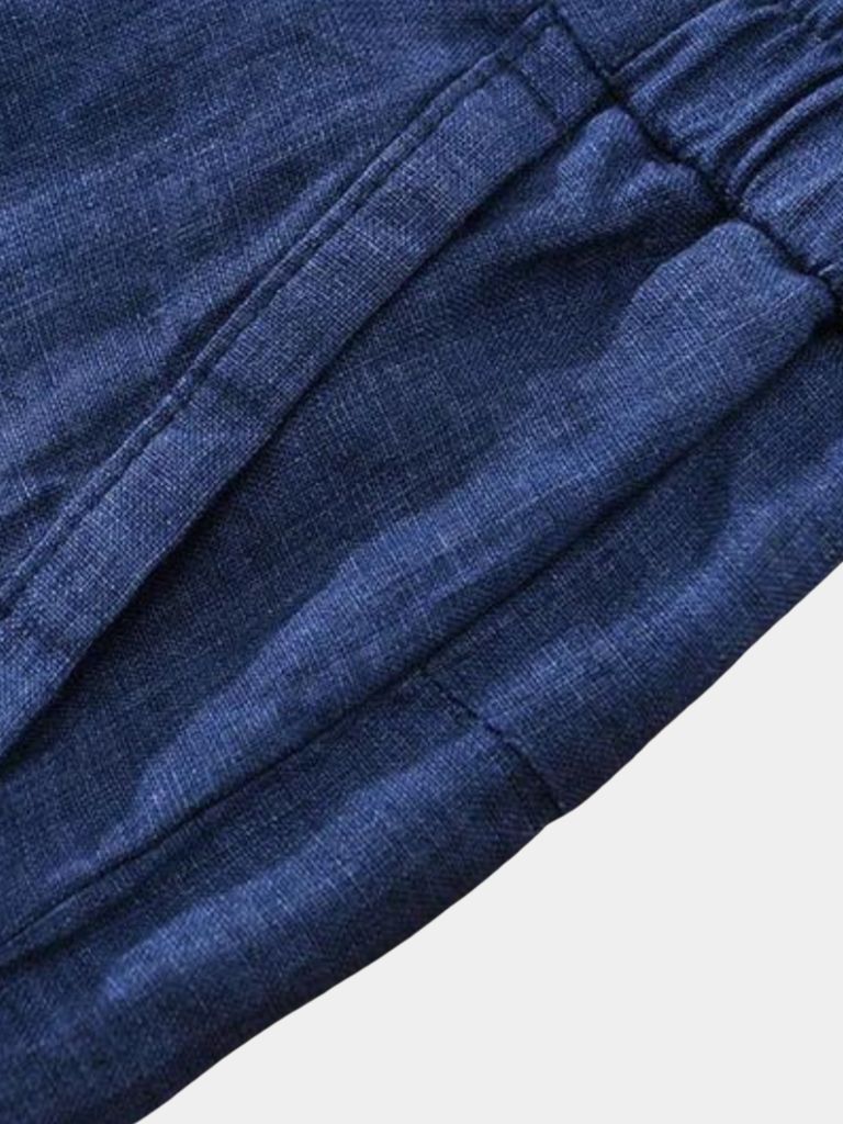 Bleu Horizon Linen Shorts - Verocci Essentials