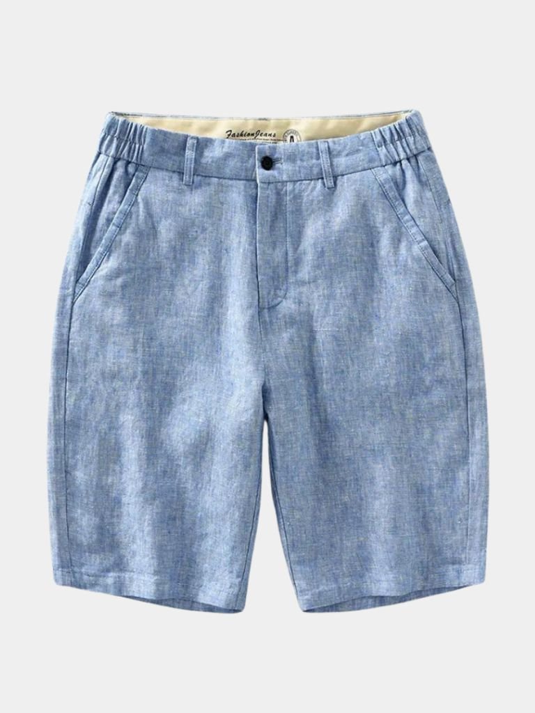 Bleu Horizon Linen Shorts - Verocci Essentials
