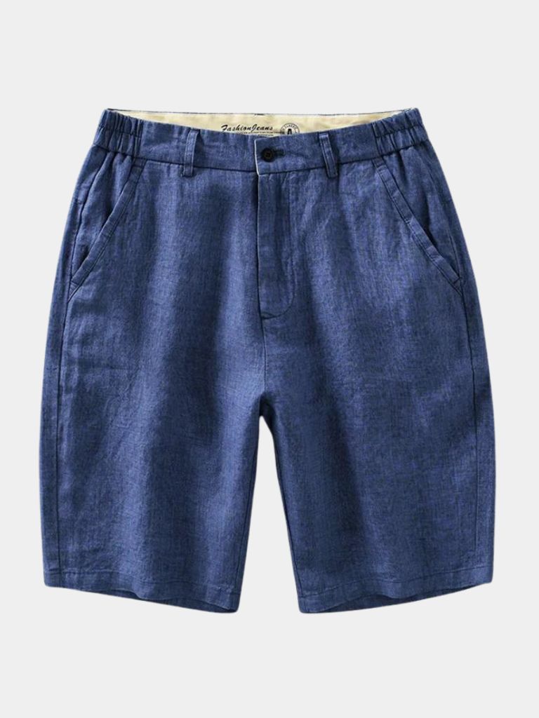 Bleu Horizon Linen Shorts - Verocci Essentials