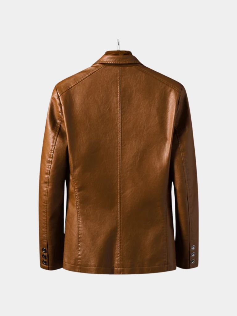Bold Caramel Leather Jacket - Verocci Essentials