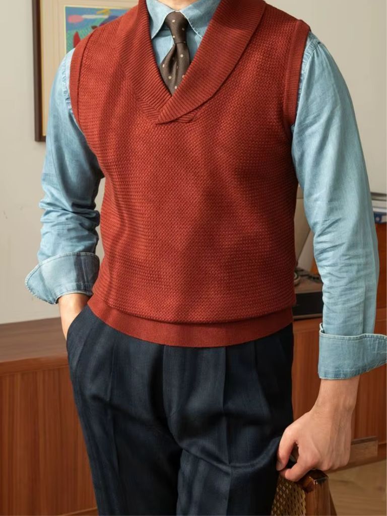 British Knit Vest Waistcoat - Verocci Essentials