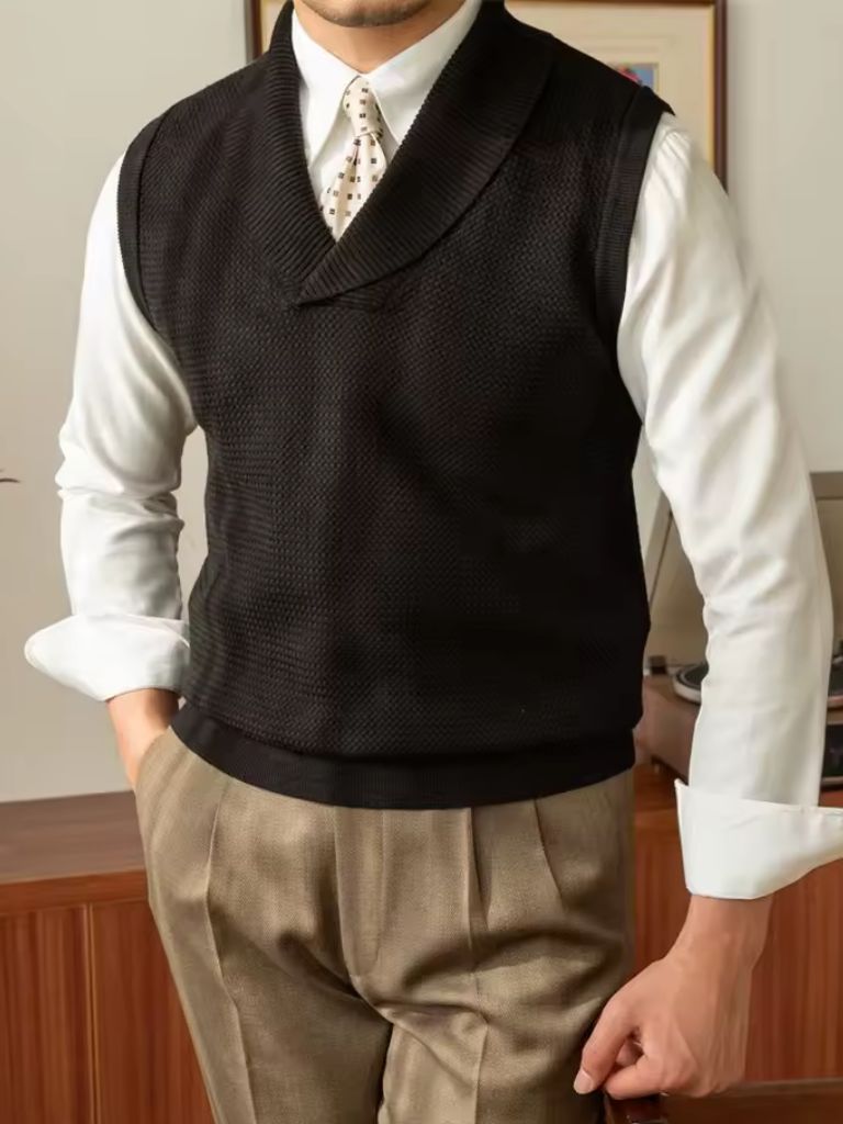 British Knit Vest Waistcoat - Verocci Essentials
