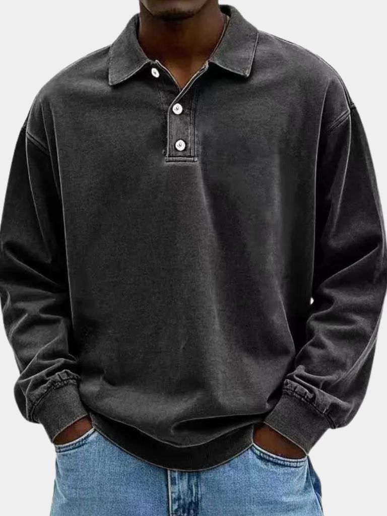 Canyon Mist Long Sleeve Polo Shirt – Verocci Essentials