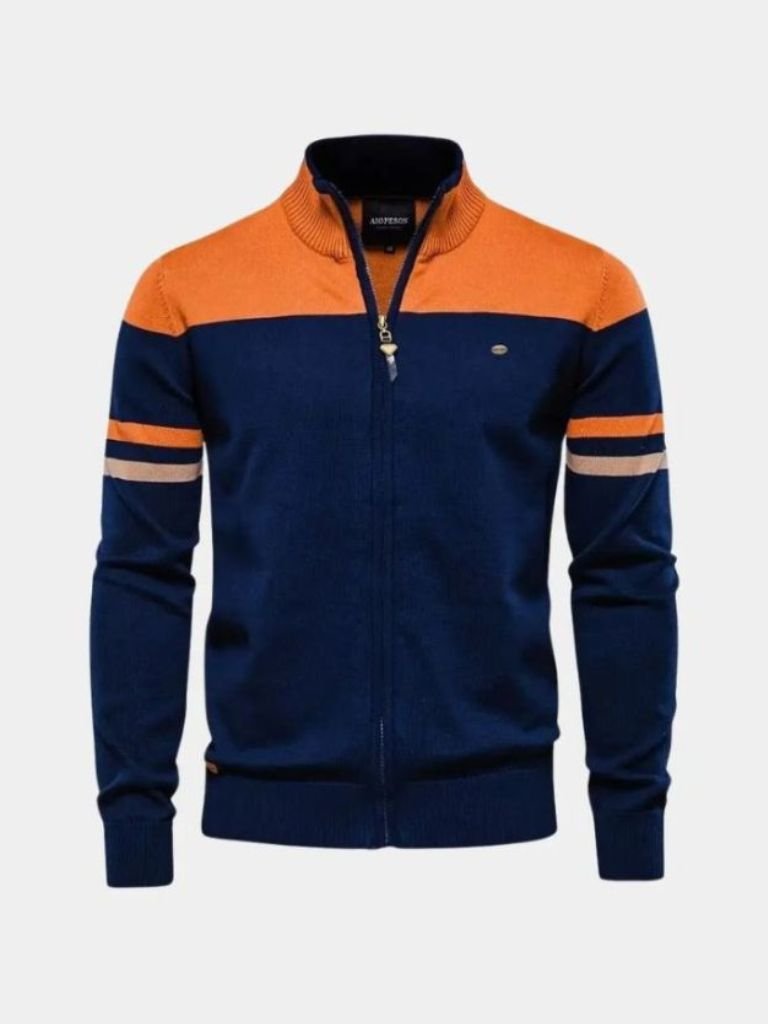 Cardigan Sweater Zipper Standing Collar Knitwear - Verocci Essentials