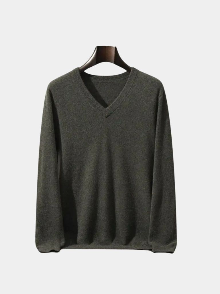 Cashmere V Neck Knitwear Sweater - Verocci Essentials