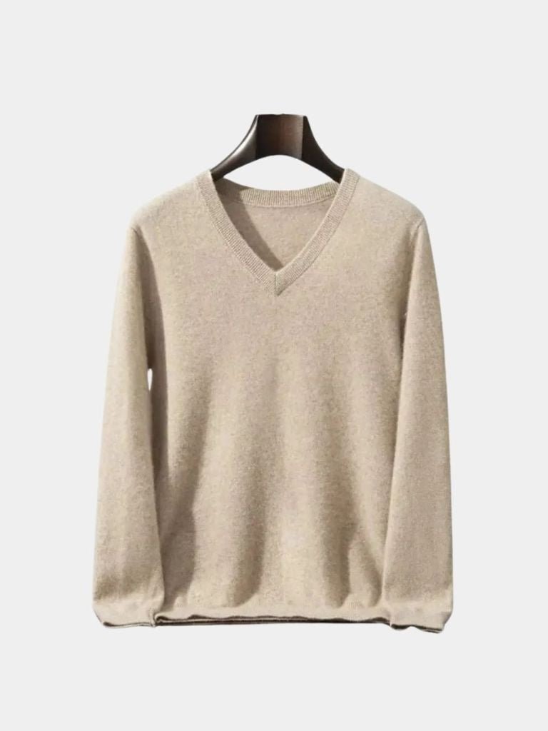 Cashmere V Neck Knitwear Sweater - Verocci Essentials