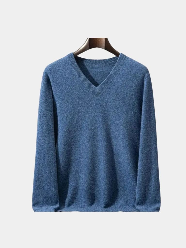 Cashmere V Neck Knitwear Sweater - Verocci Essentials