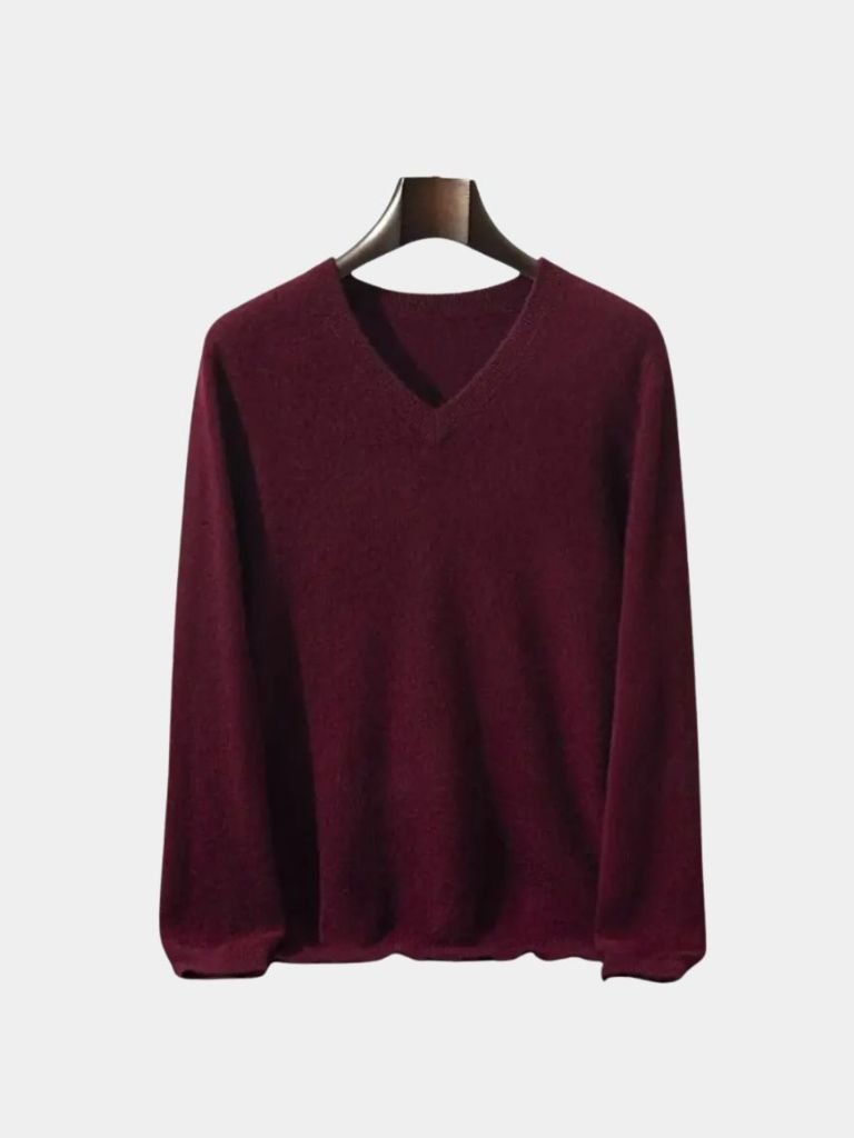 Cashmere V Neck Knitwear Sweater - Verocci Essentials