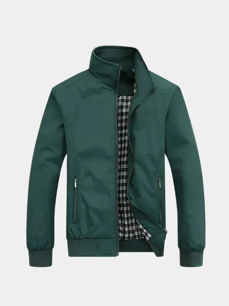 Casual Solid Bomber Jacket - Verocci Essentials