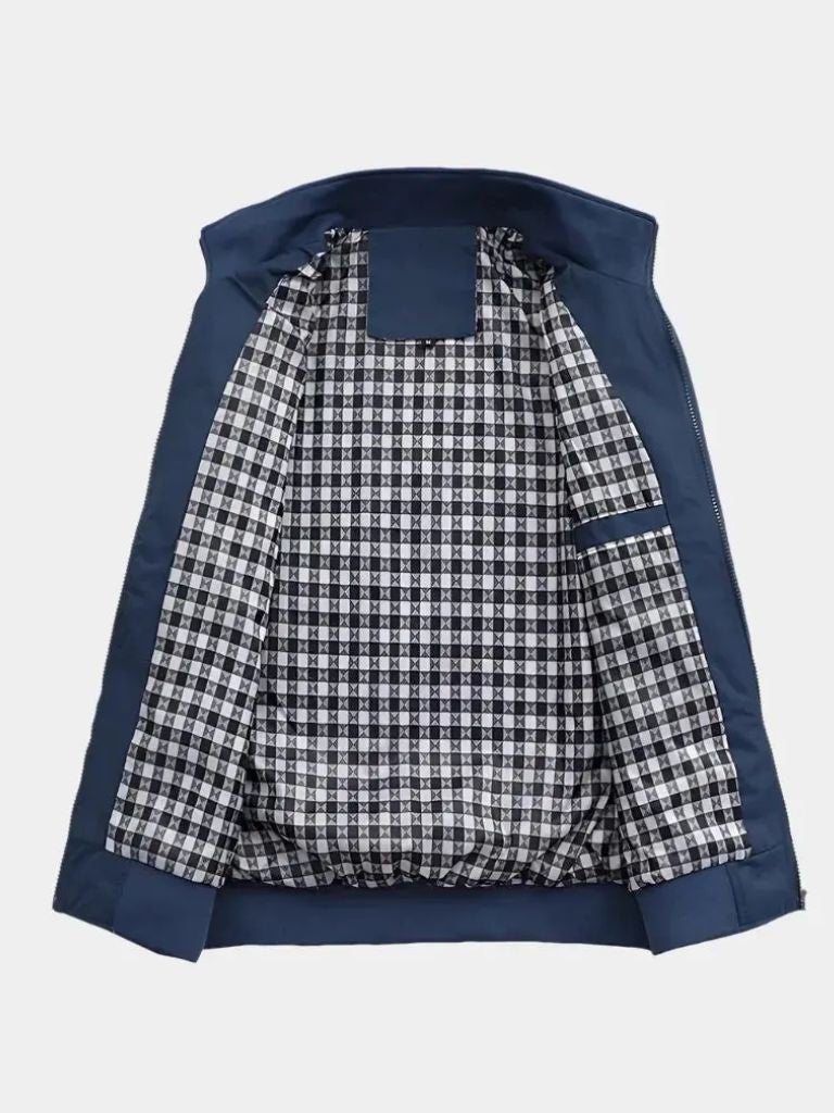 Casual Solid Bomber Jacket - Verocci Essentials