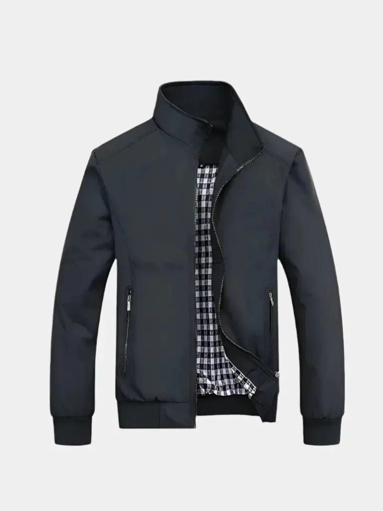 Casual Solid Bomber Jacket - Verocci Essentials