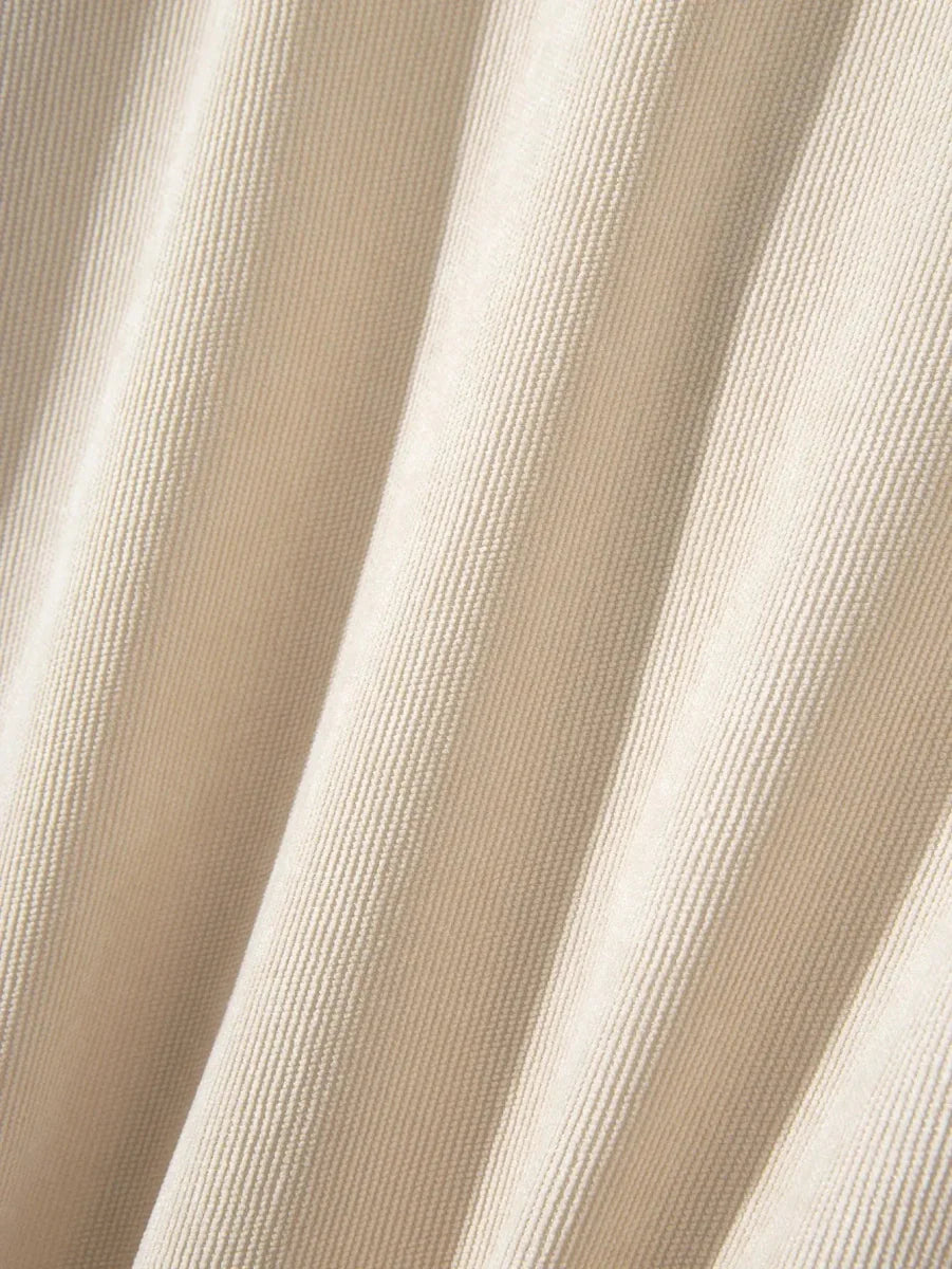 Casual Solid Corduroy Shirt - Verocci Essentials