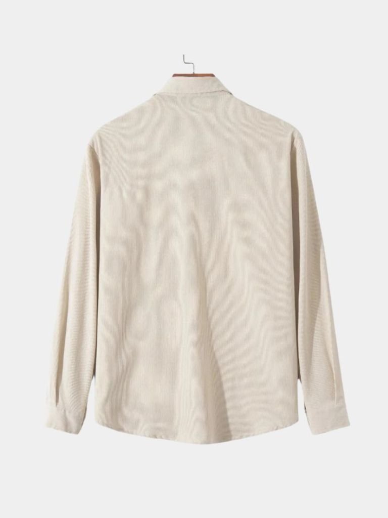 Casual Solid Corduroy Shirt - Verocci Essentials
