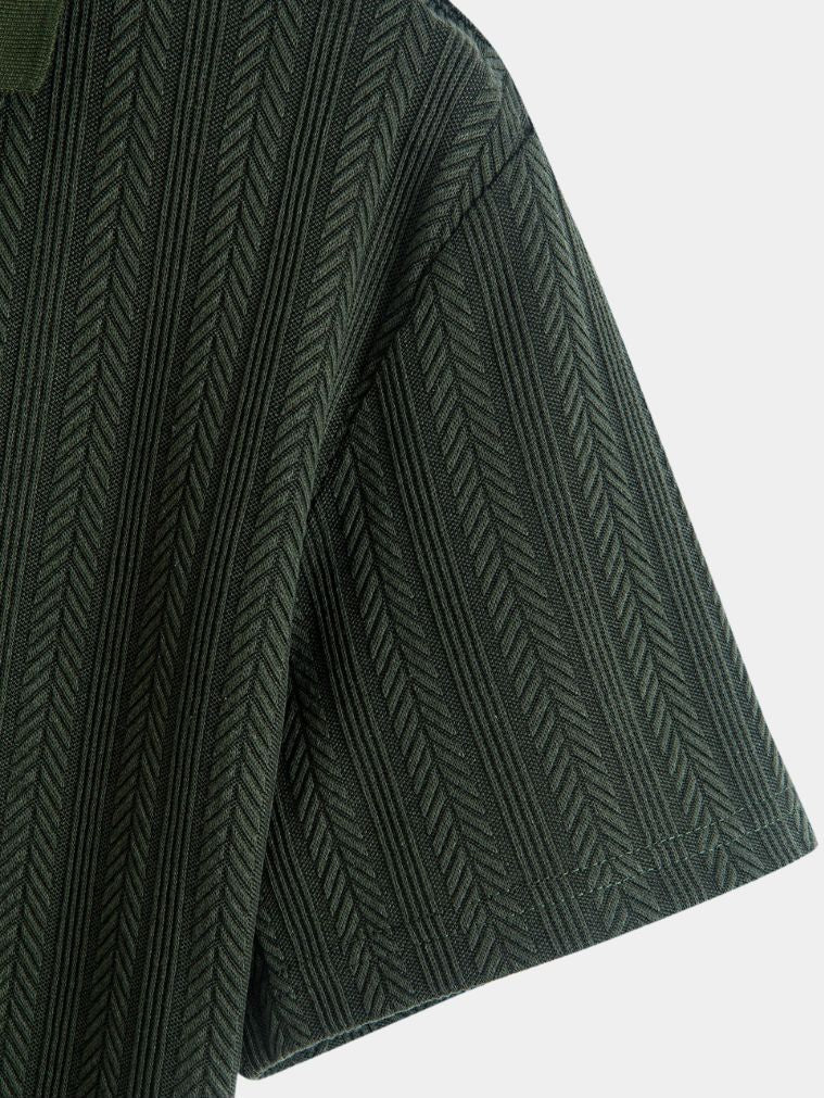 Cavalière Textured Quarter Zip Polo – Verocci Essentials