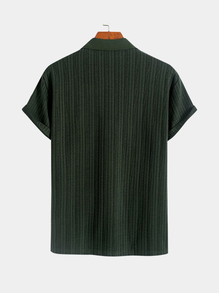 Cavalière Textured Quarter Zip Polo – Verocci Essentials