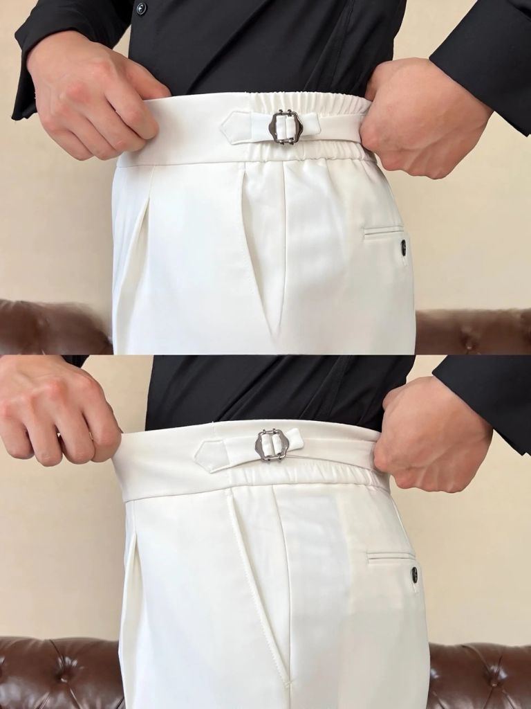 Classic Italy Sidetab Elastic Trousers - Verocci Essentials