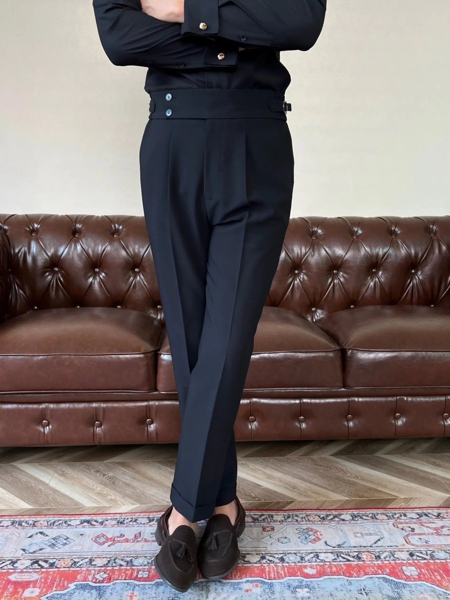 Classic Italy Sidetab Elastic Trousers - Verocci Essentials