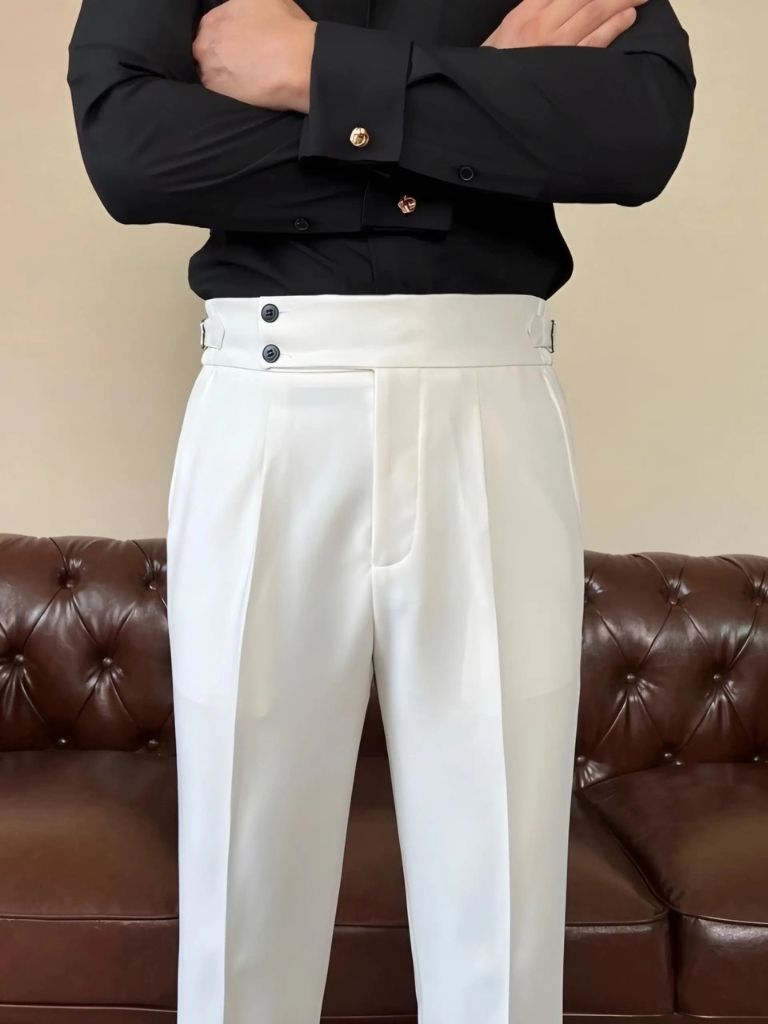 Classic Italy Sidetab Elastic Trousers - Verocci Essentials