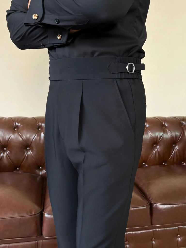 Classic Italy Sidetab Elastic Trousers - Verocci Essentials