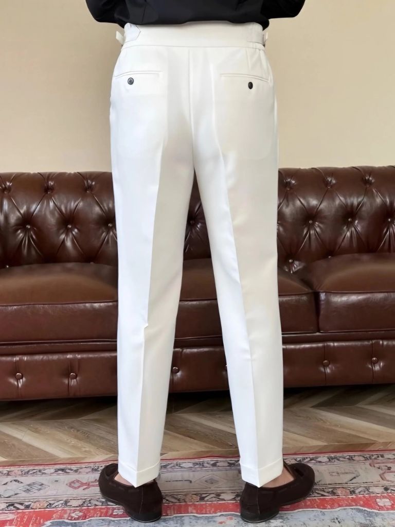 Classic Italy Sidetab Elastic Trousers - Verocci Essentials