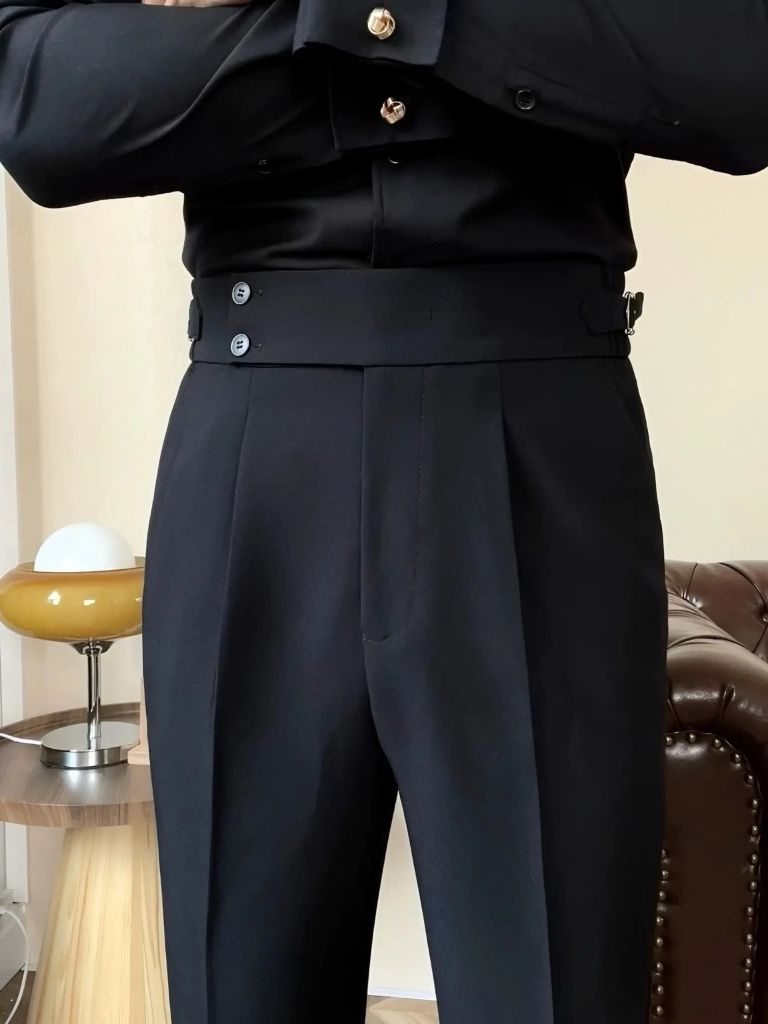 Classic Italy Sidetab Elastic Trousers - Verocci Essentials