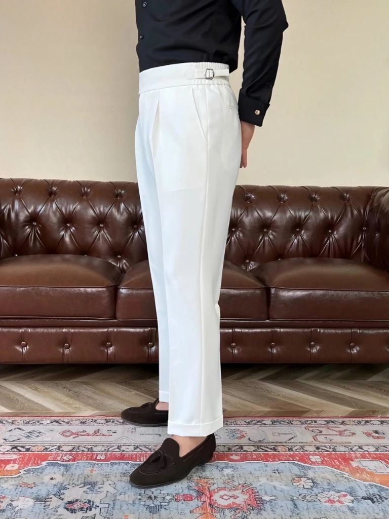 Classic Italy Sidetab Elastic Trousers - Verocci Essentials