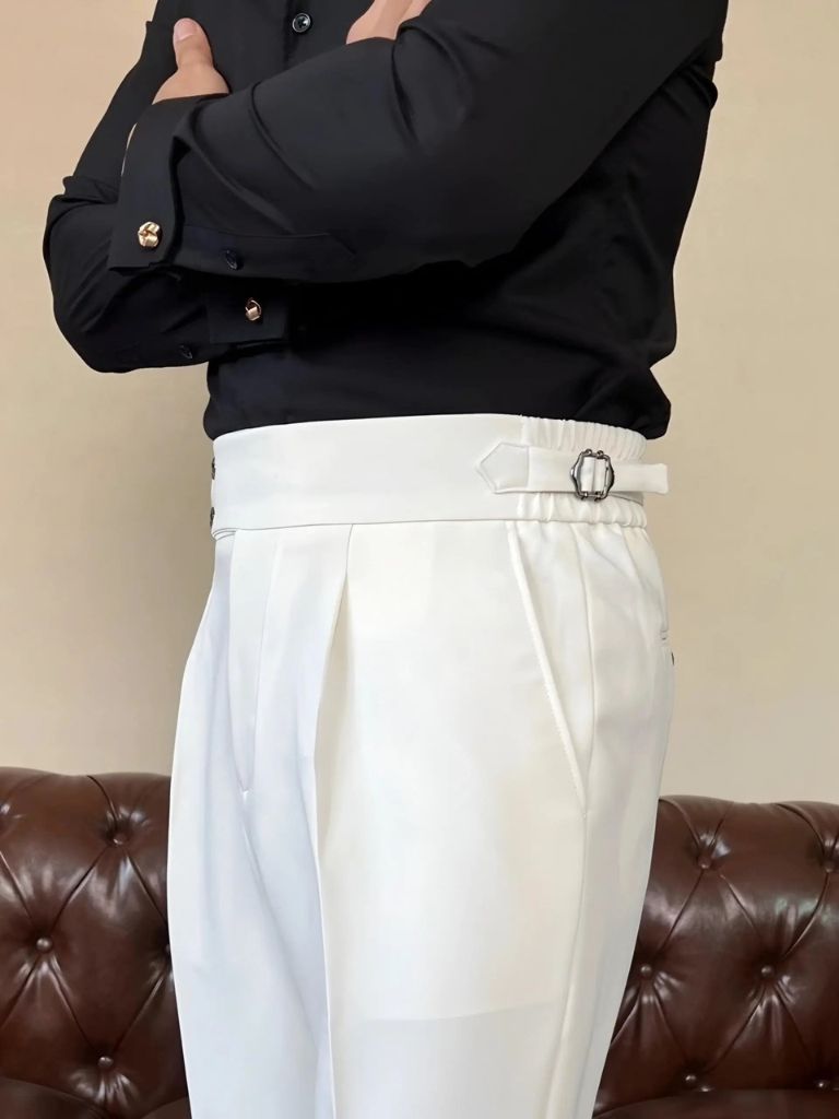 Classic Italy Sidetab Elastic Trousers - Verocci Essentials