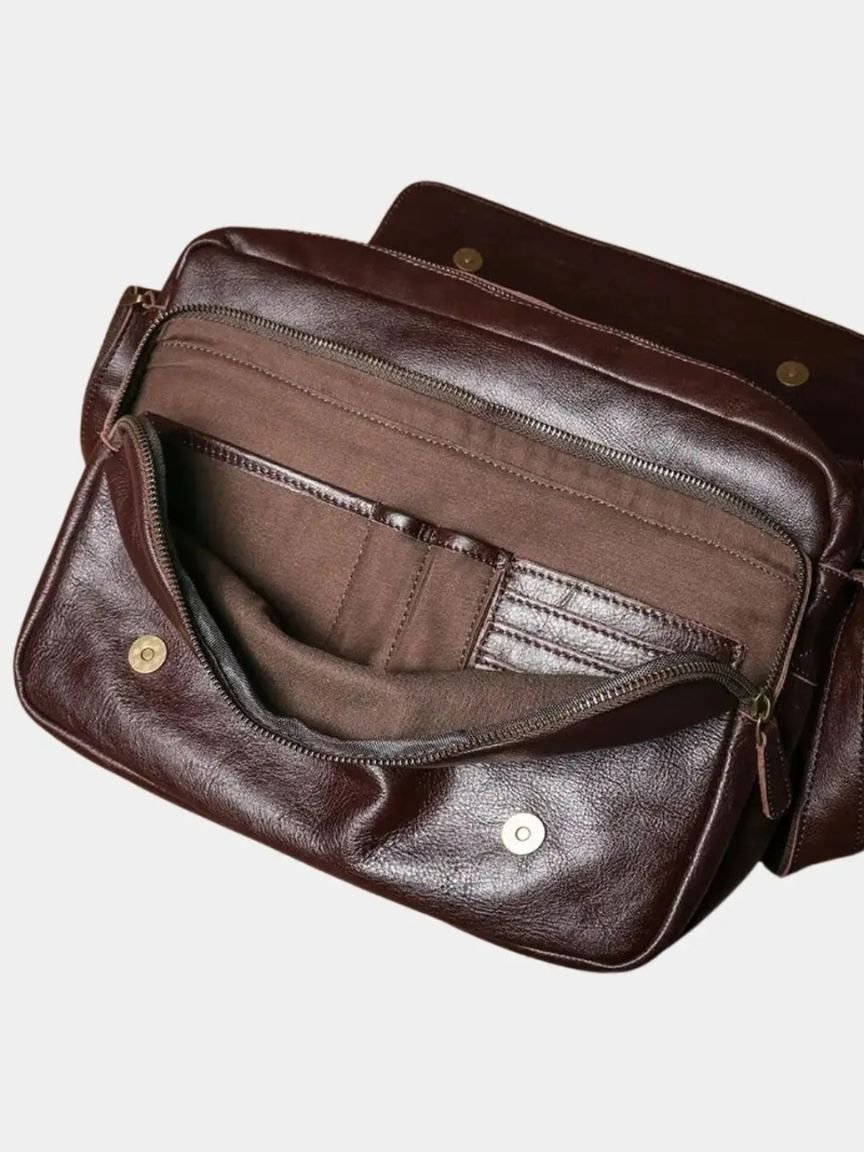 Classic Messenger Leather Bag - Verocci Essentials