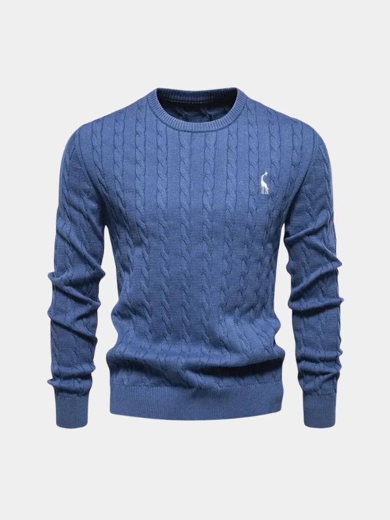 Cotton  Crew Neck Pullover Sweater - Verocci Essentials