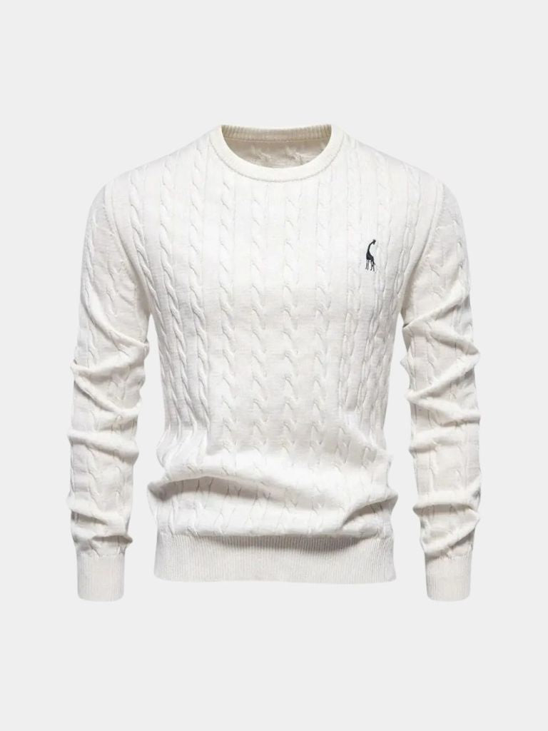 Cotton  Crew Neck Pullover Sweater - Verocci Essentials