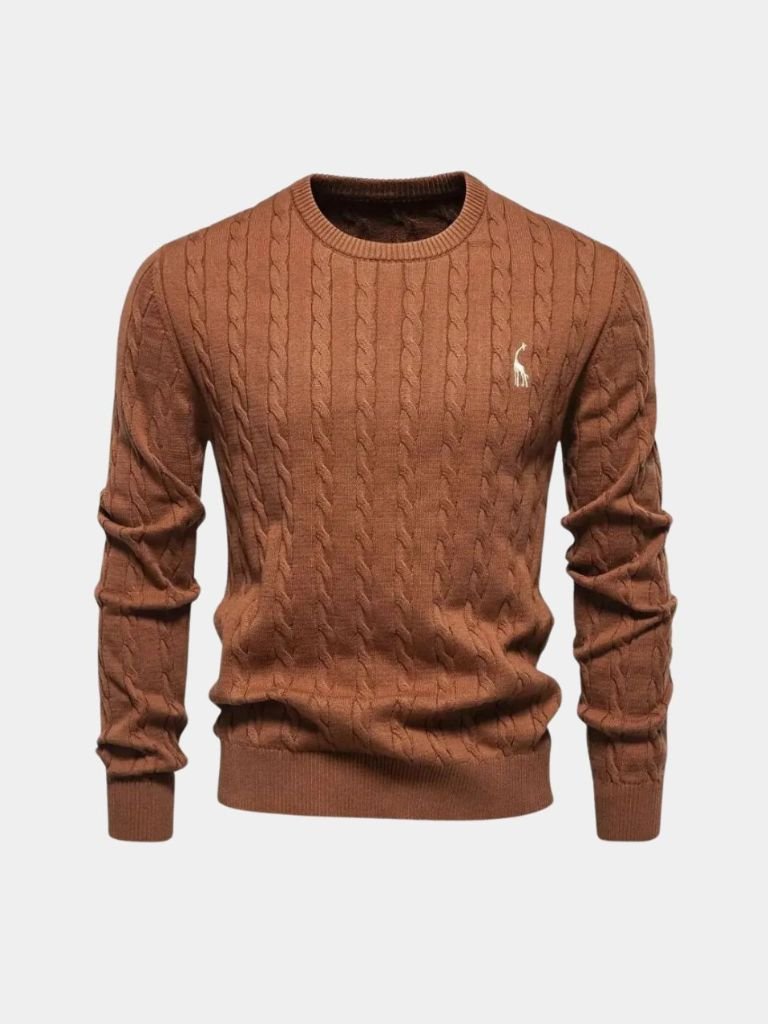 Cotton  Crew Neck Pullover Sweater - Verocci Essentials