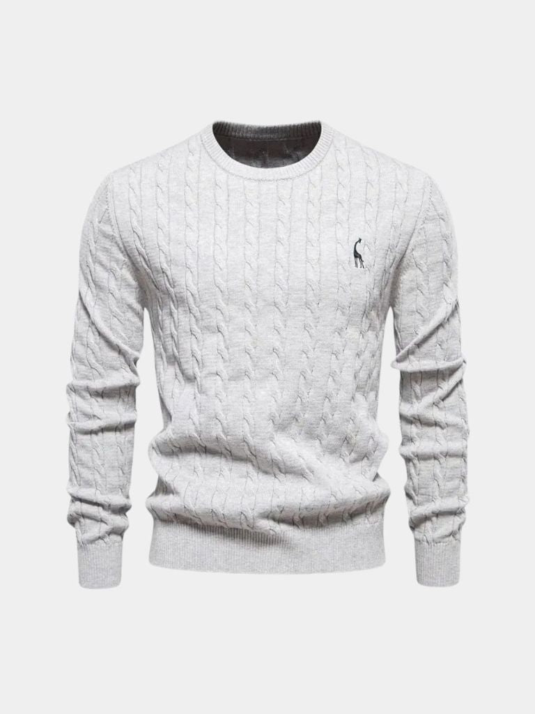 Cotton  Crew Neck Pullover Sweater - Verocci Essentials