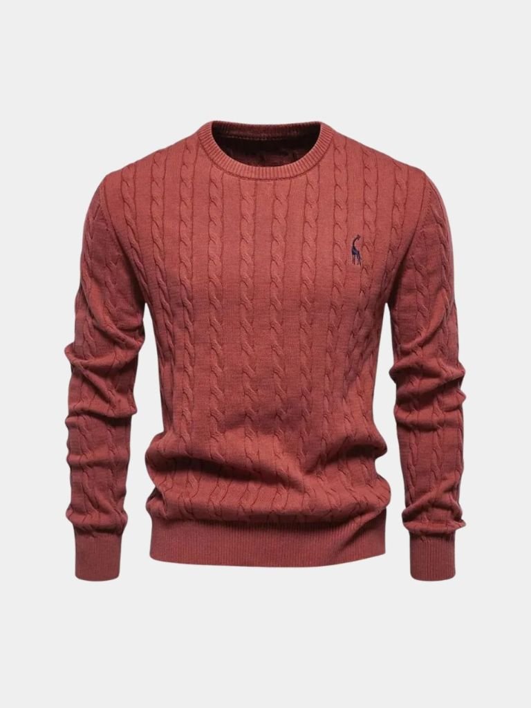 Cotton  Crew Neck Pullover Sweater - Verocci Essentials