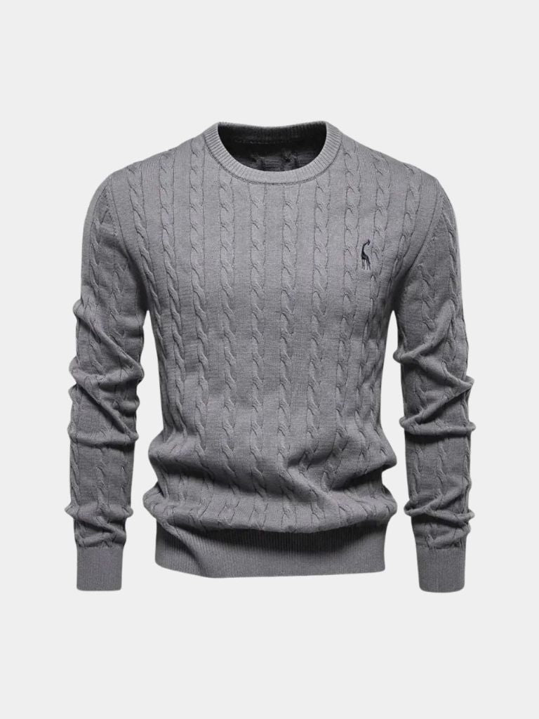 Cotton  Crew Neck Pullover Sweater - Verocci Essentials