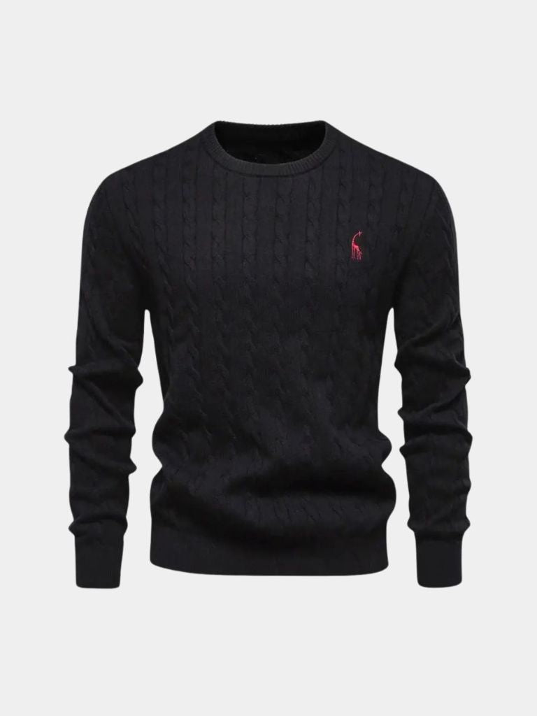 Cotton  Crew Neck Pullover Sweater - Verocci Essentials