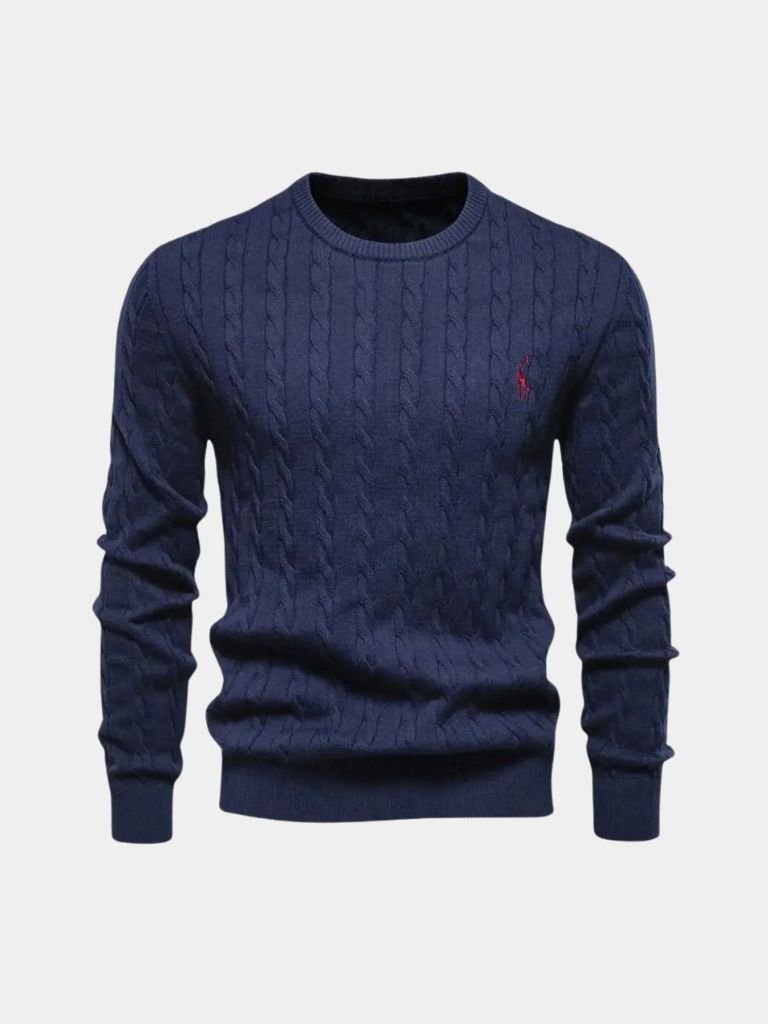 Cotton  Crew Neck Pullover Sweater - Verocci Essentials